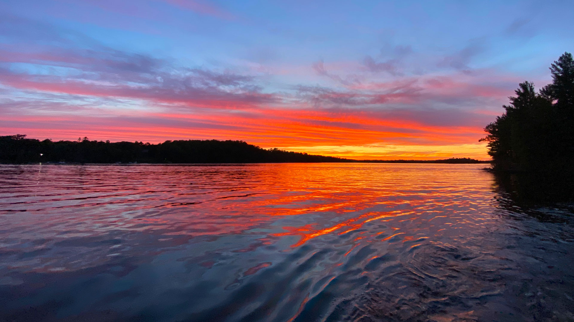 sunset on lake namakagon