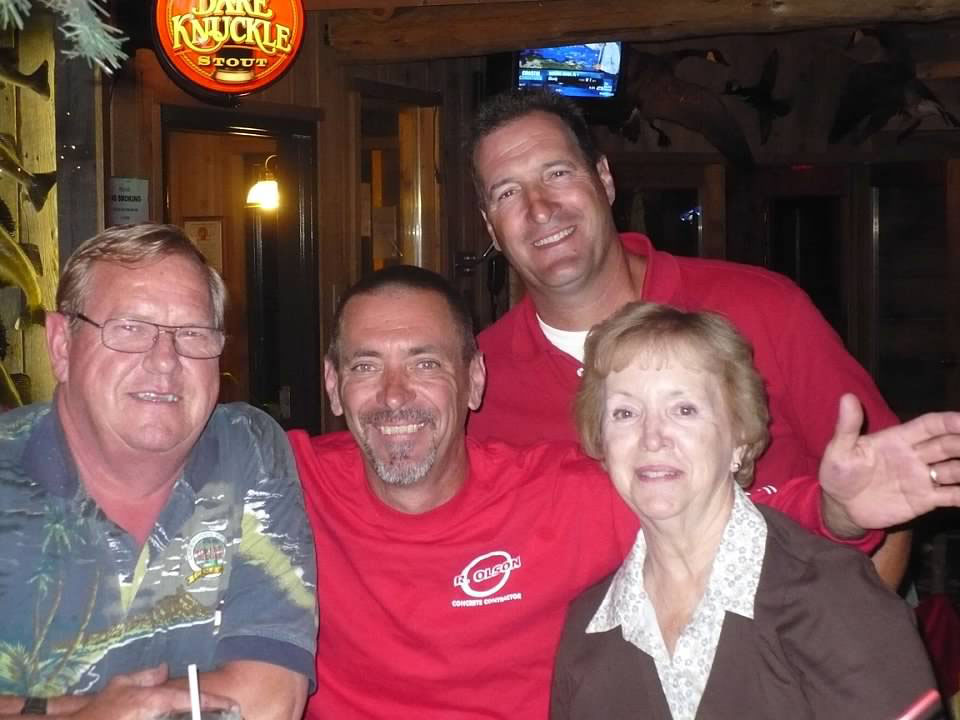 Family photo at the bar