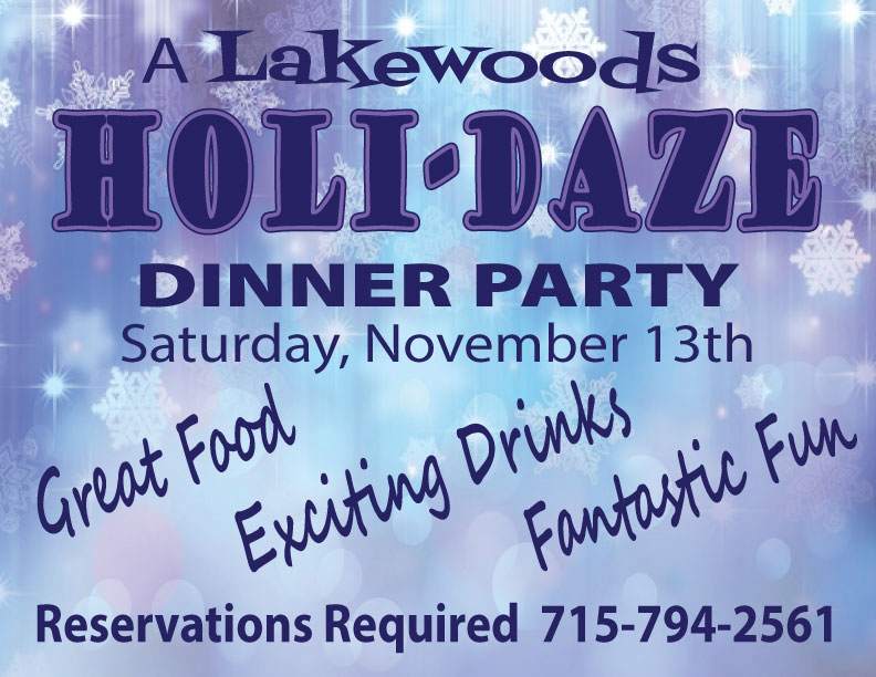Lakewoods 2021 Holidaze Dinner party flyer