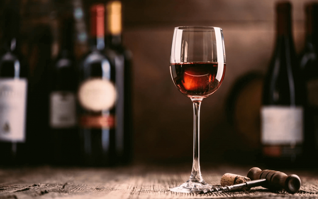 Up-Close Photo of a Glass of Wine at a Northern Wisconsin Winery.