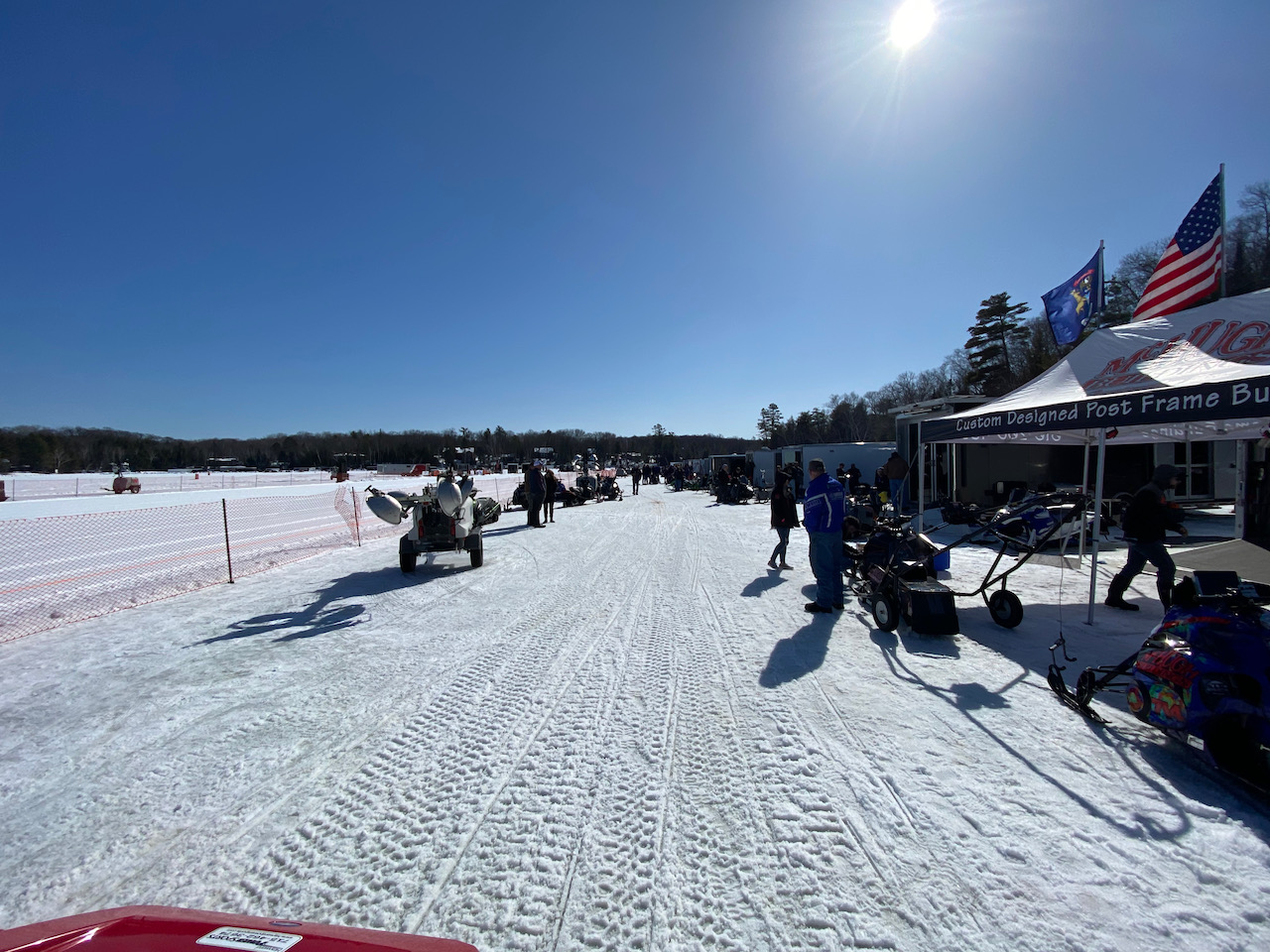 Weenie Roast trails on lake