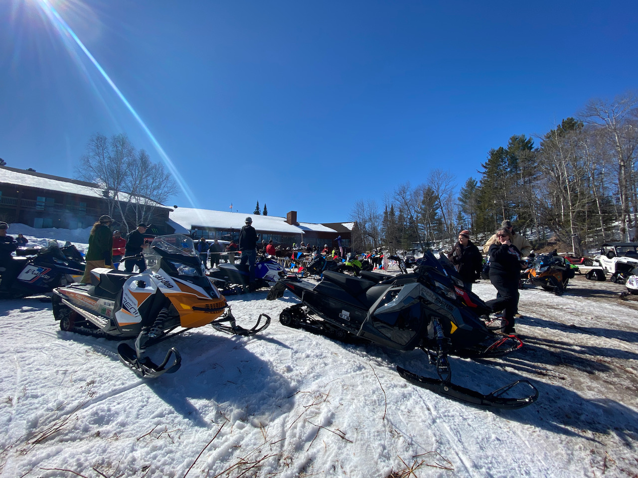 snowmobiles at weenie roast