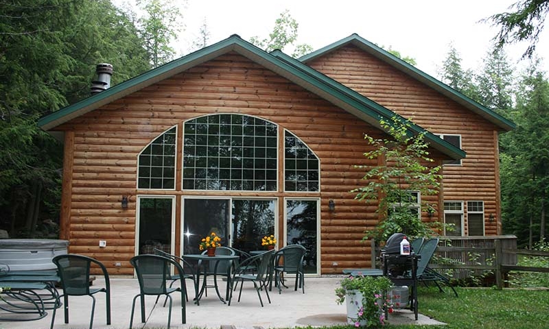 cabin exterior and patio