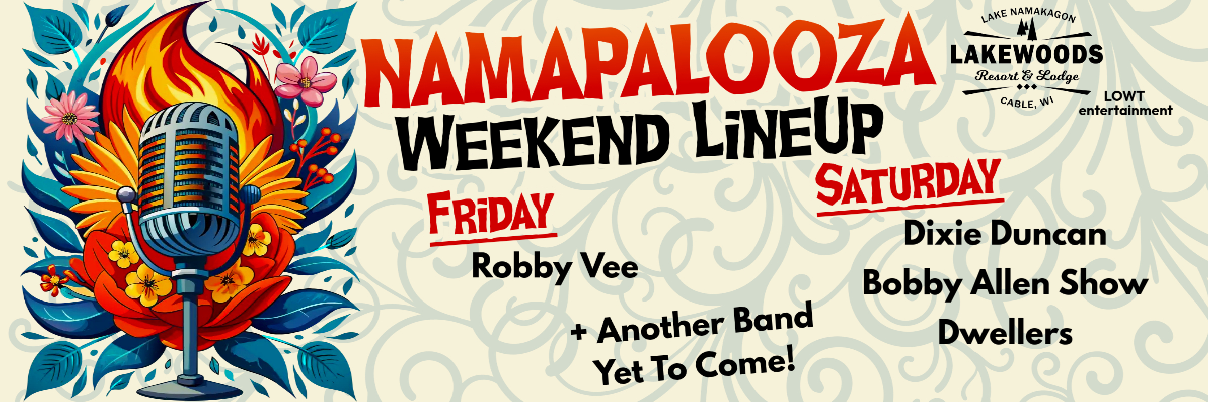 25 Namapalooza Weekend LineUp