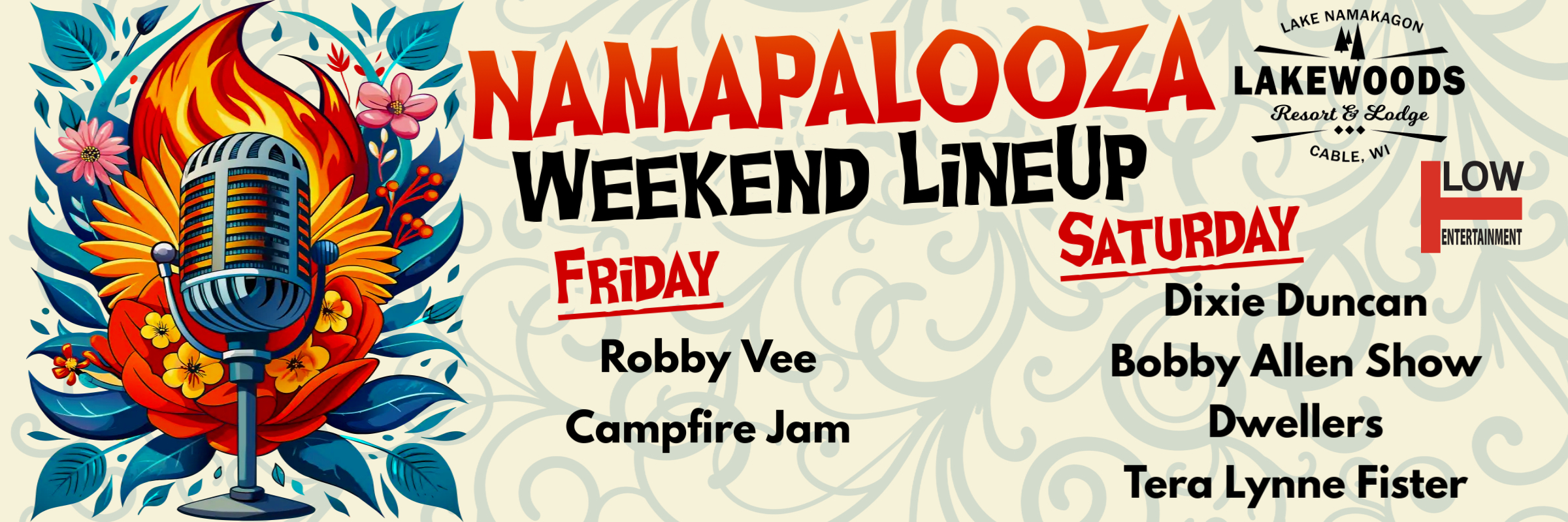 25 Namapalooza Weekend LineUp